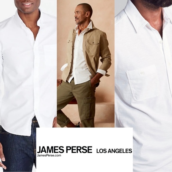 NWT Standard James Perse Men's Cotton Western Button Down Shirt, M/2 - Picture 5 of 13